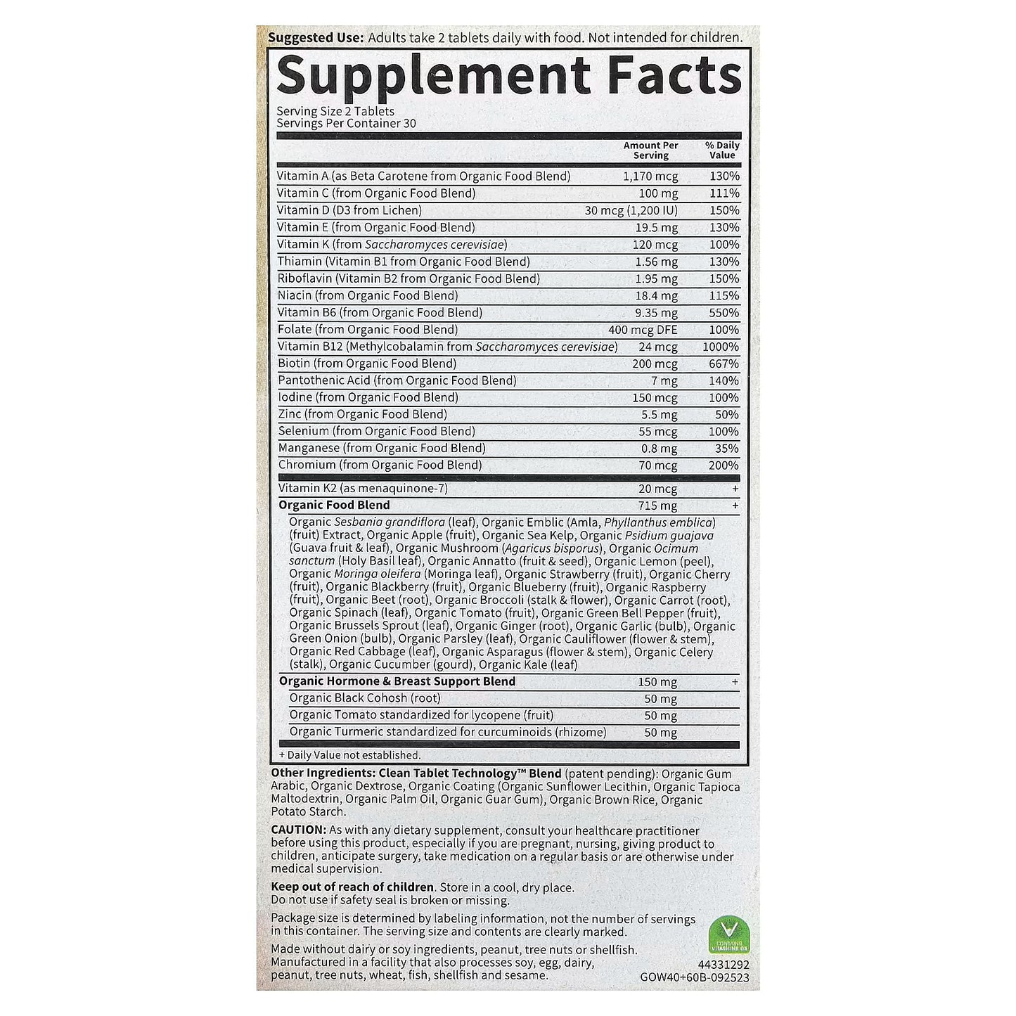 Mykind Women's Multi 40+ - 60 vegan tablets