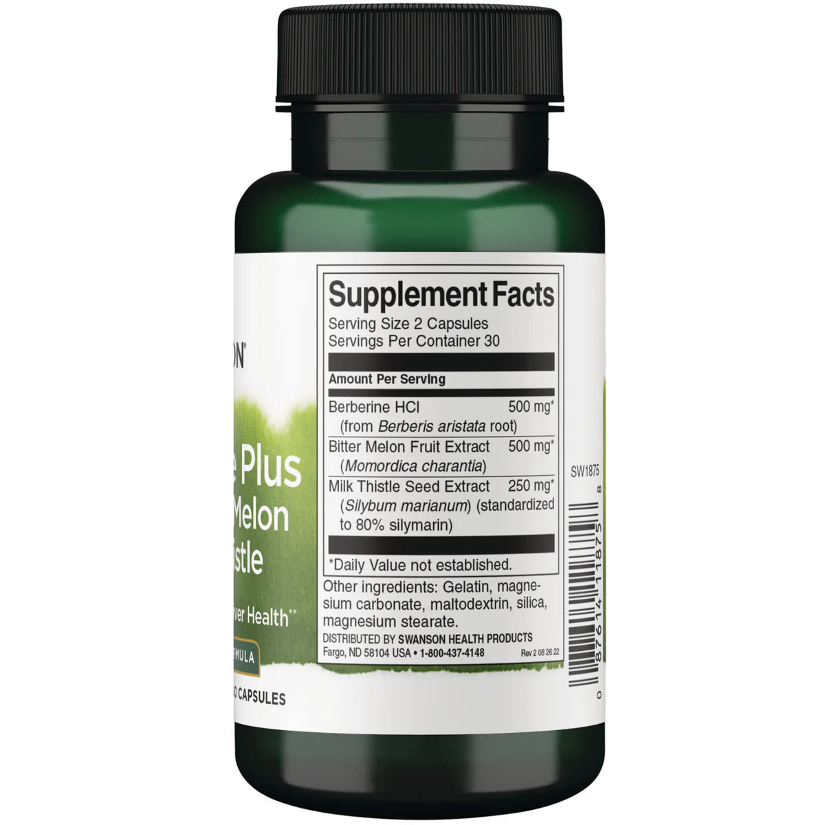 Berberine Plus with Bitter Melon & Milk Thistle - 60 caps