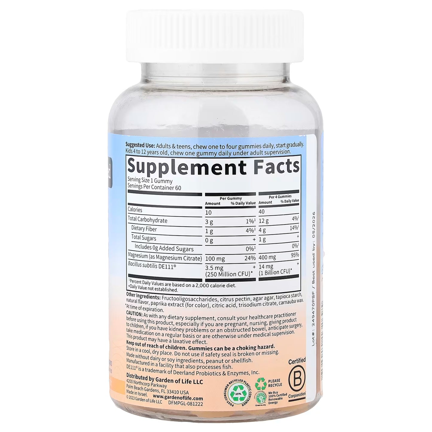 Dr. Formulated Magnesium with Pre & Probiotics Gummies - 60 gummies