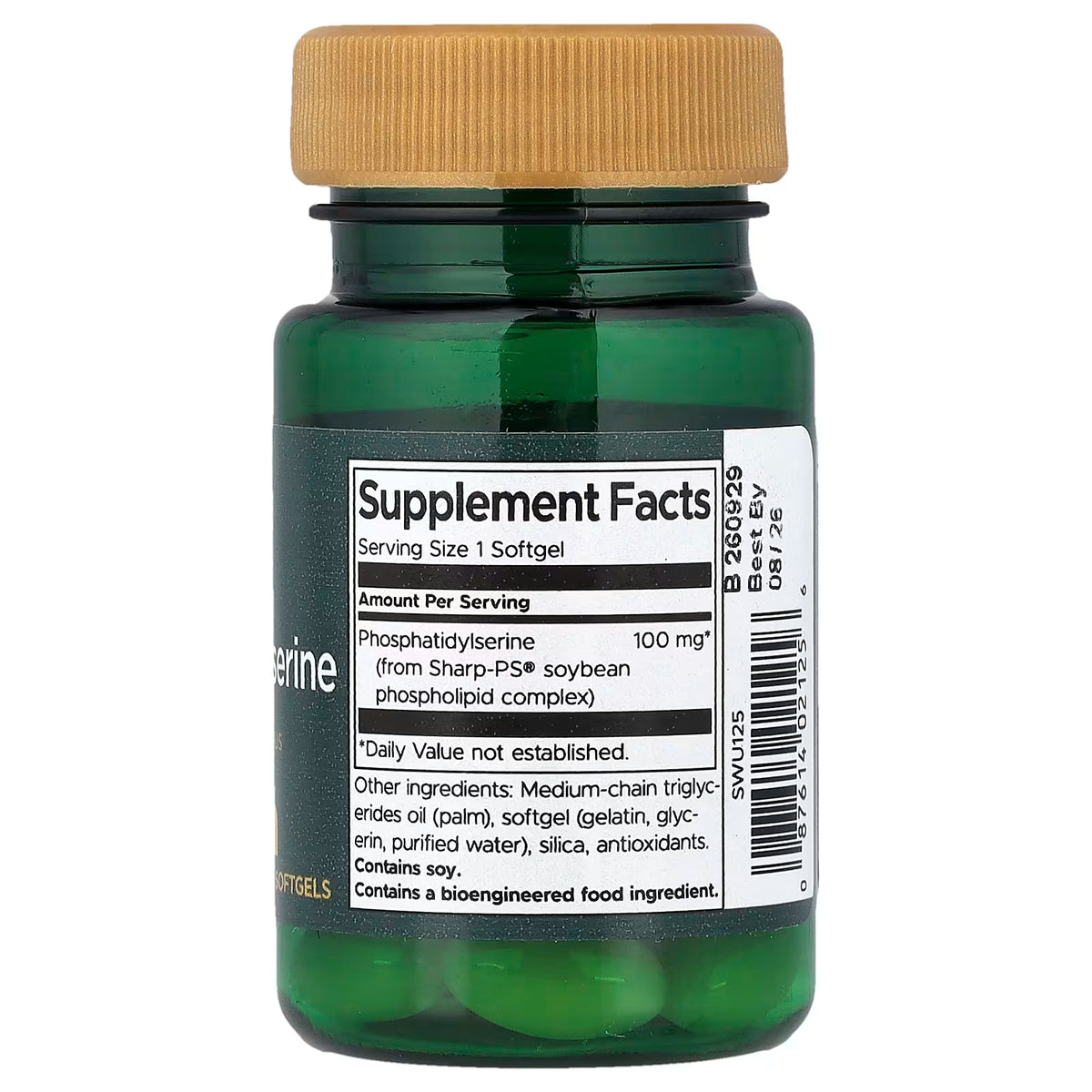 Phosphatidylsérine, 100 mg - 30 capsules à enveloppe molle