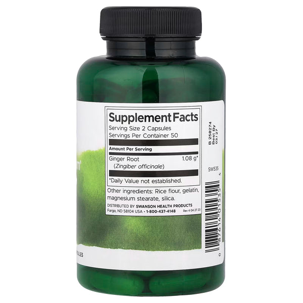 Racine de gingembre, 540 mg - 100 gélules