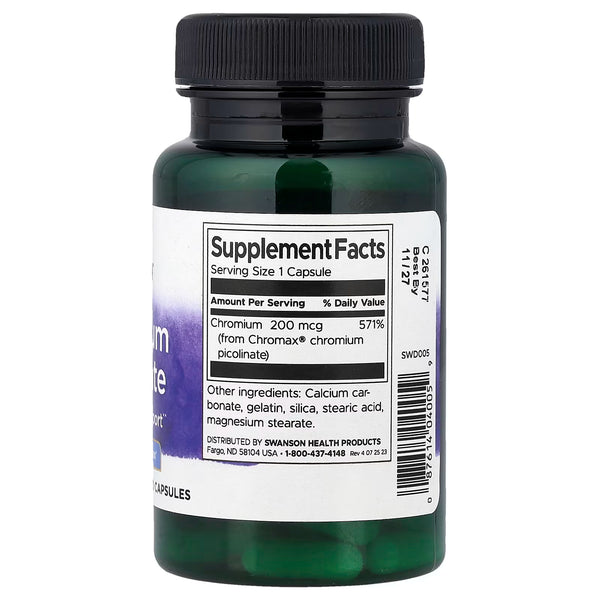 Chromium Picolinate Featuring Chromax, 200mcg - 60 caps