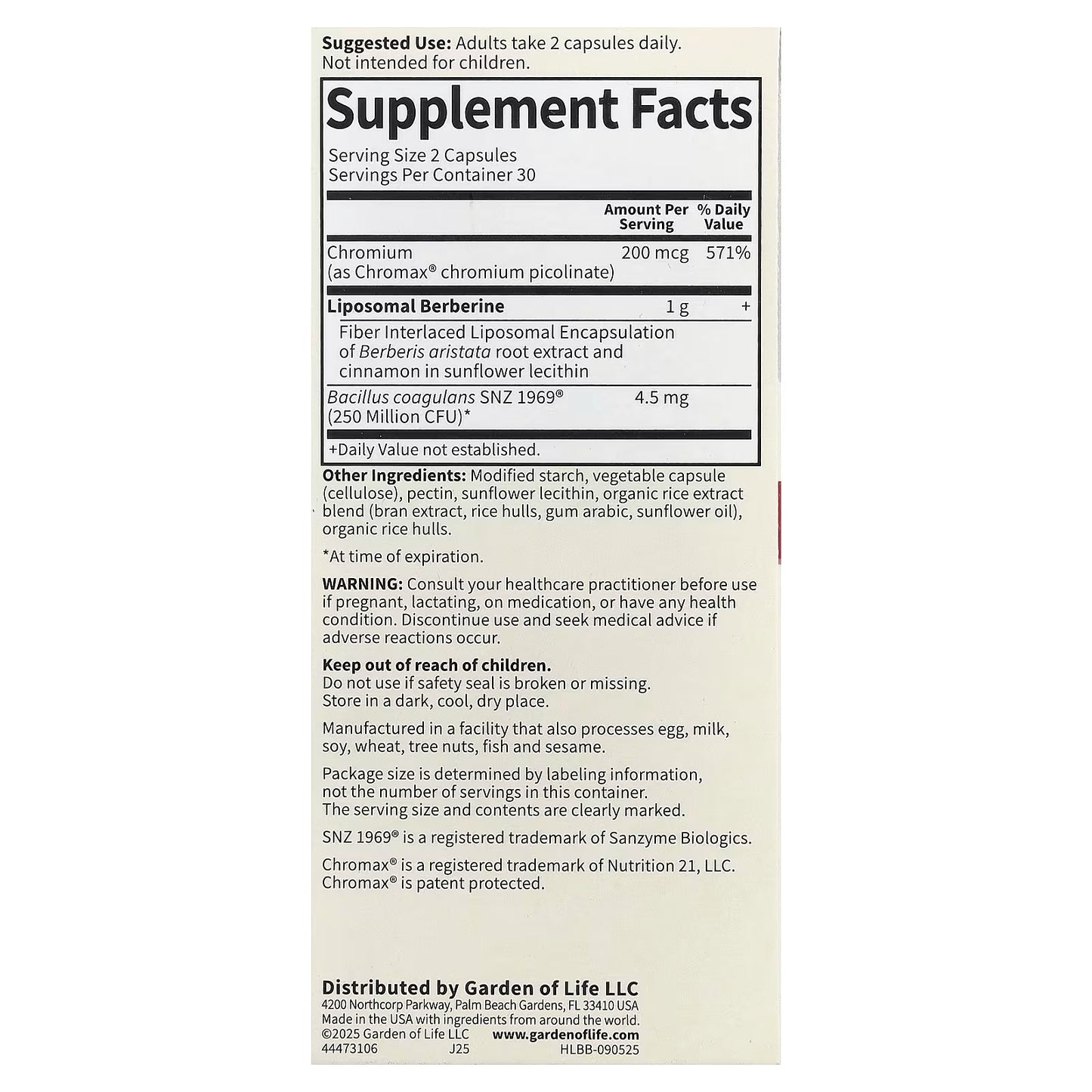 Herbals Liposomal Berberine - 60 vcaps