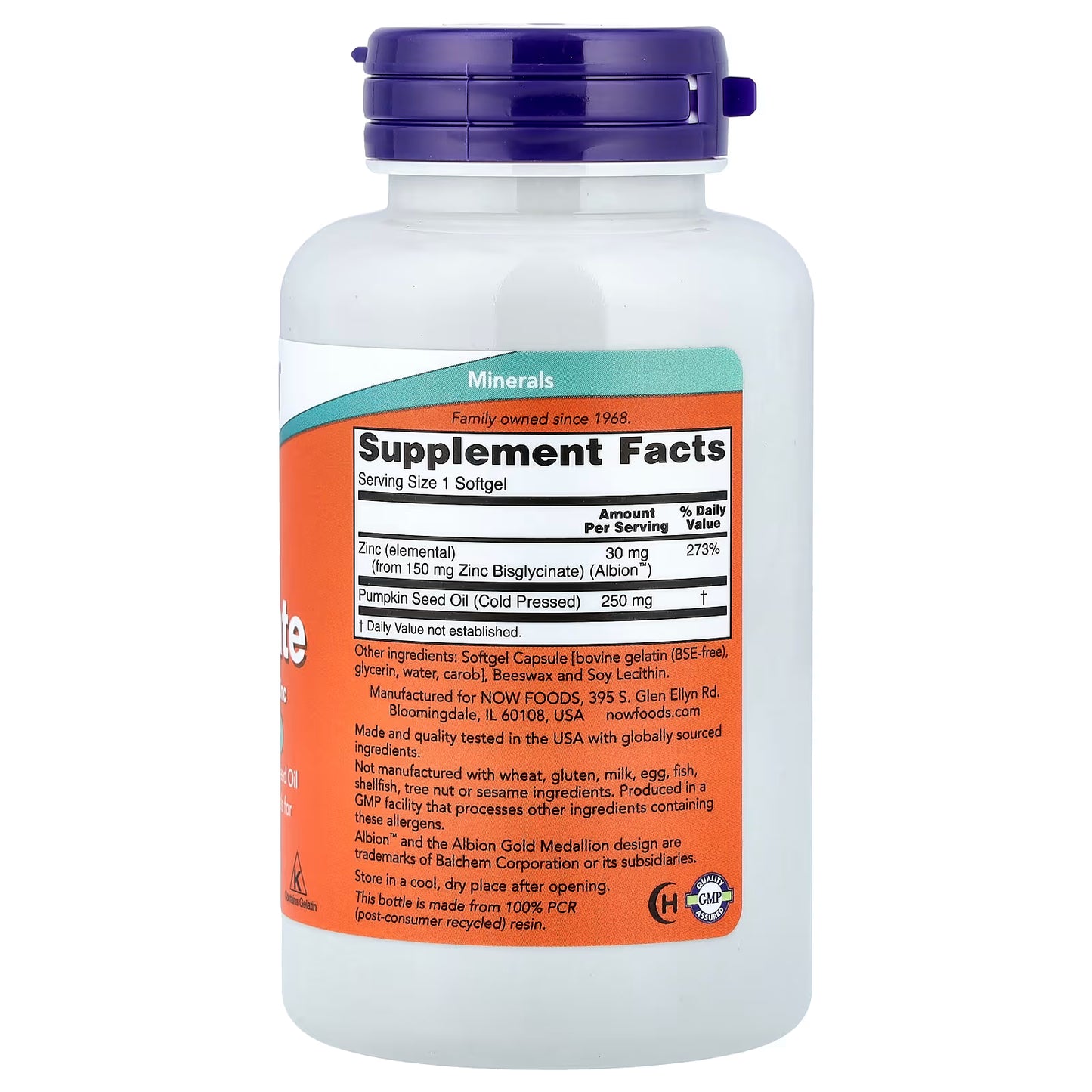Zinc Glycinate - 120 softgels