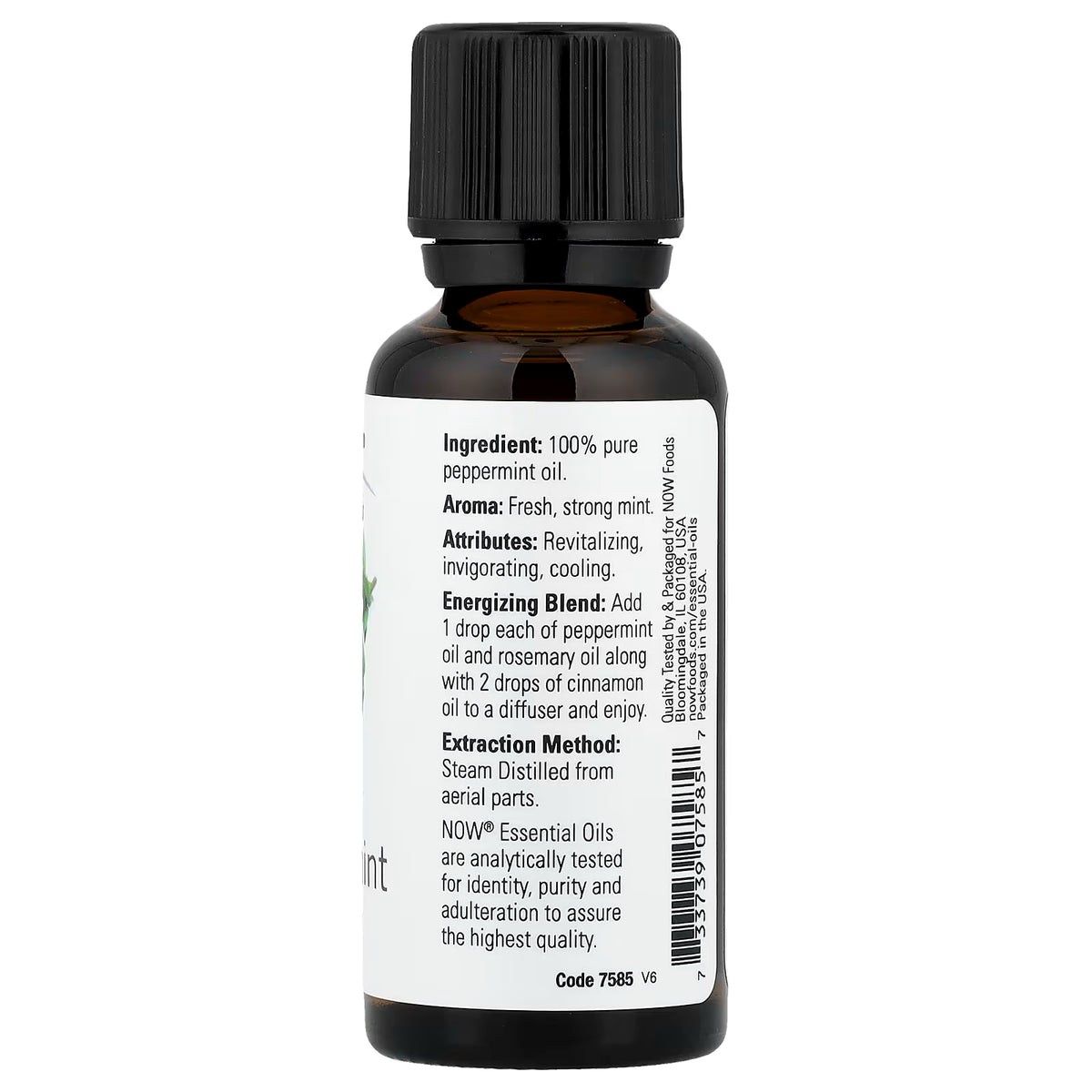 Huile essentielle, huile de menthe poivrée - 30 ml.