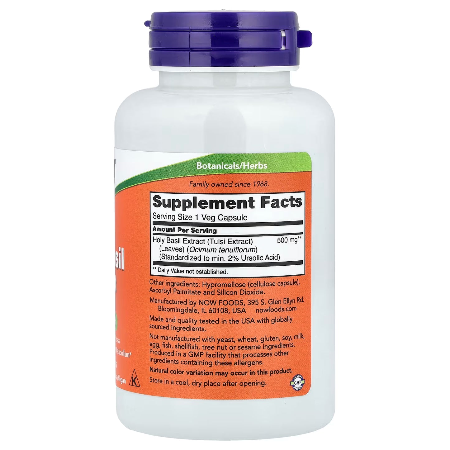 Holy Basil Extract, 500mg - 90 vcaps
