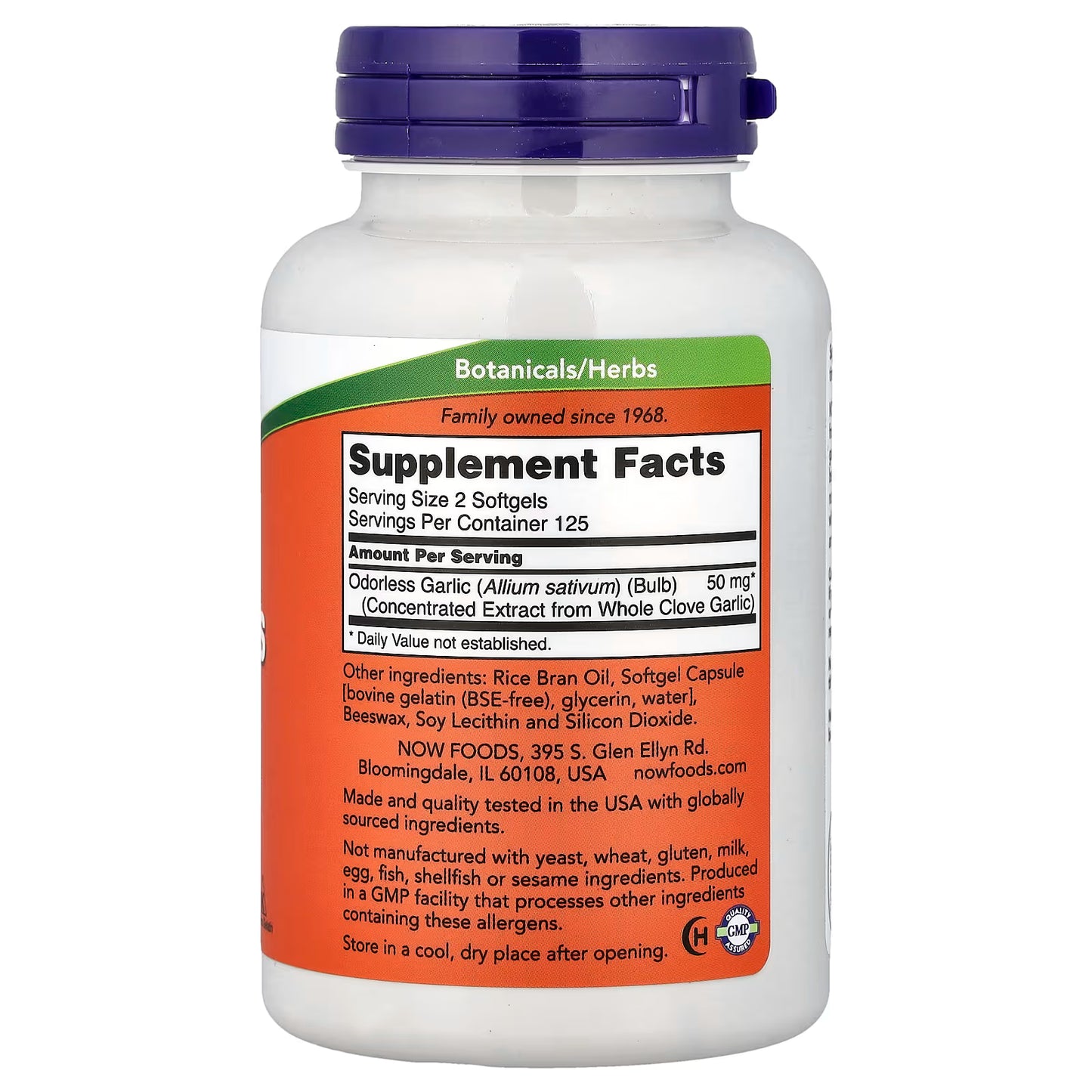 Odorless Garlic - 100 softgels