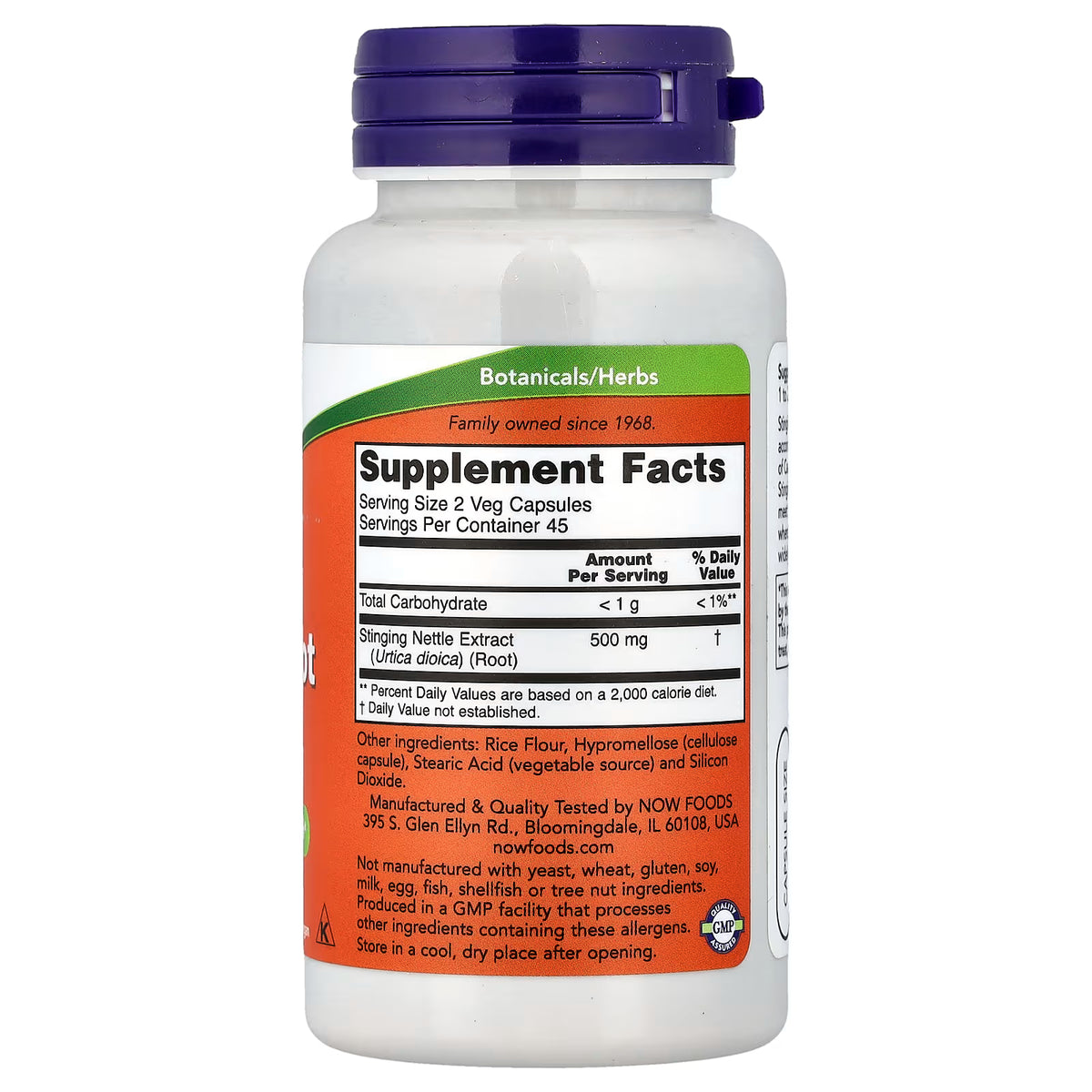 Stinging Nettle Root Extract, 250mg — 90 cápsulas vegetales