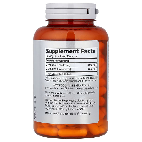 Arginine & Citrulline - 240 gélules végétales