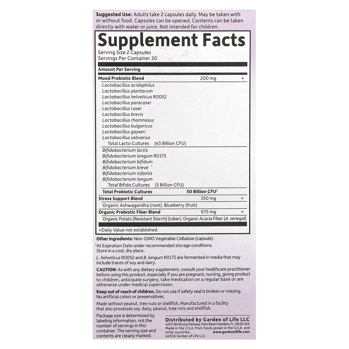 Dr. Formulated Probiotics Mood+ - 60 vcaps