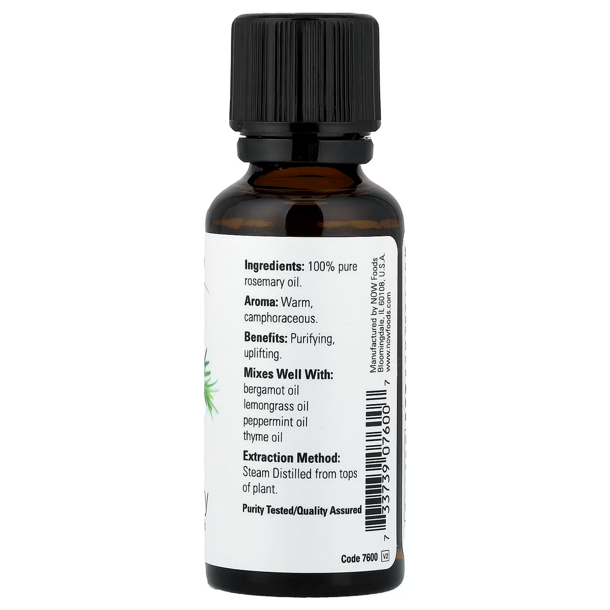 Huile essentielle, huile de romarin - 30 ml.