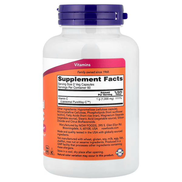 Liposomal Vitamin C — 120 cápsulas vegetales
