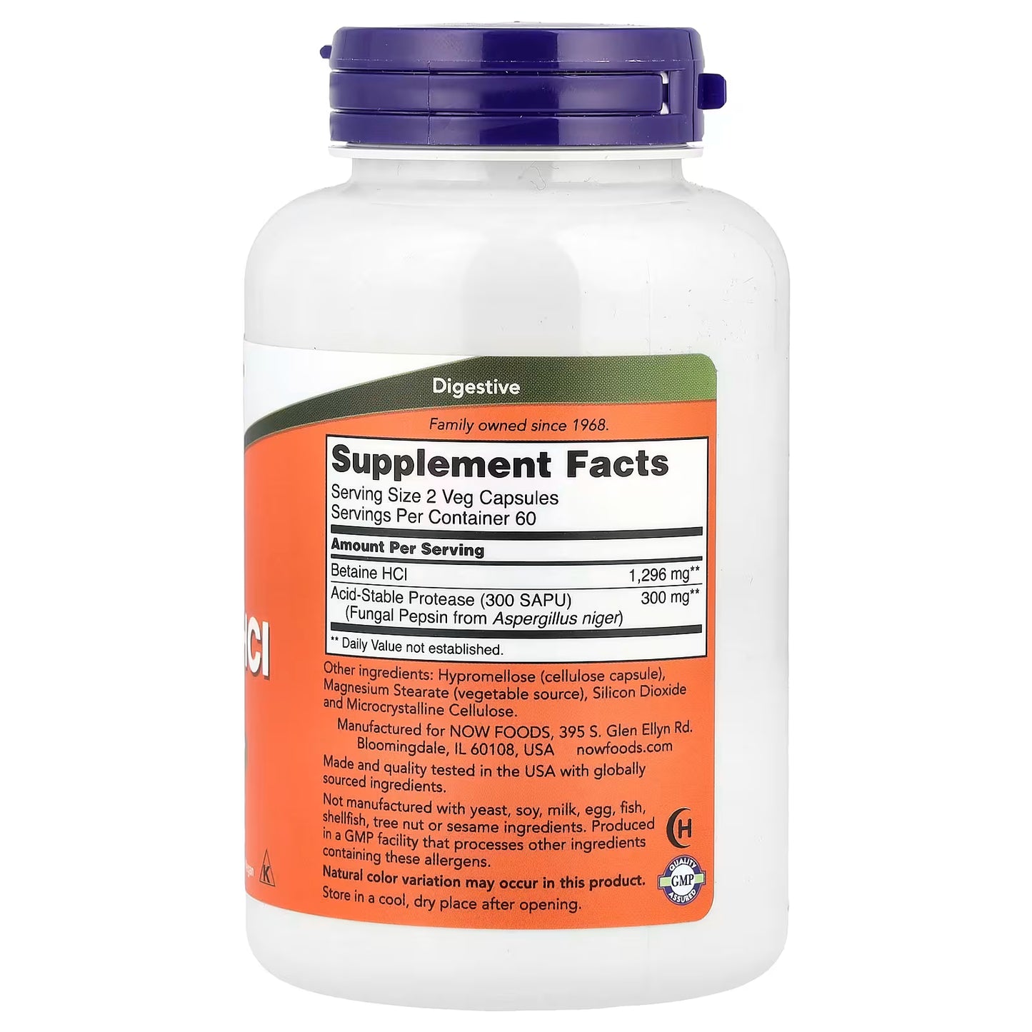 Betaine HCl, 648mg - 120 vcaps