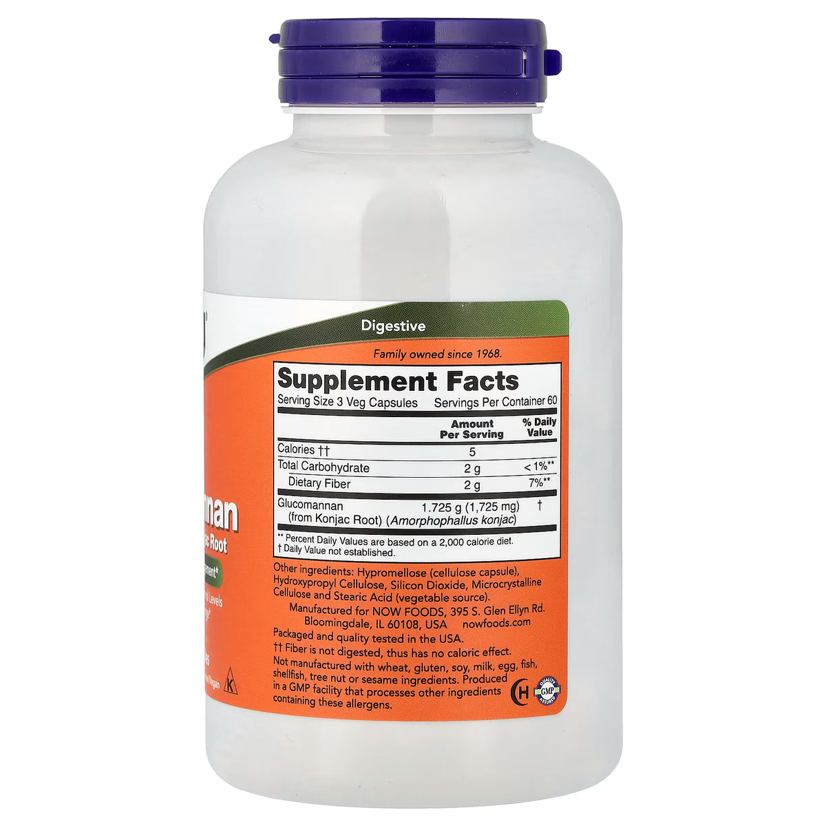 Glucomannan from Konjac Root, 575mg - 180 caps