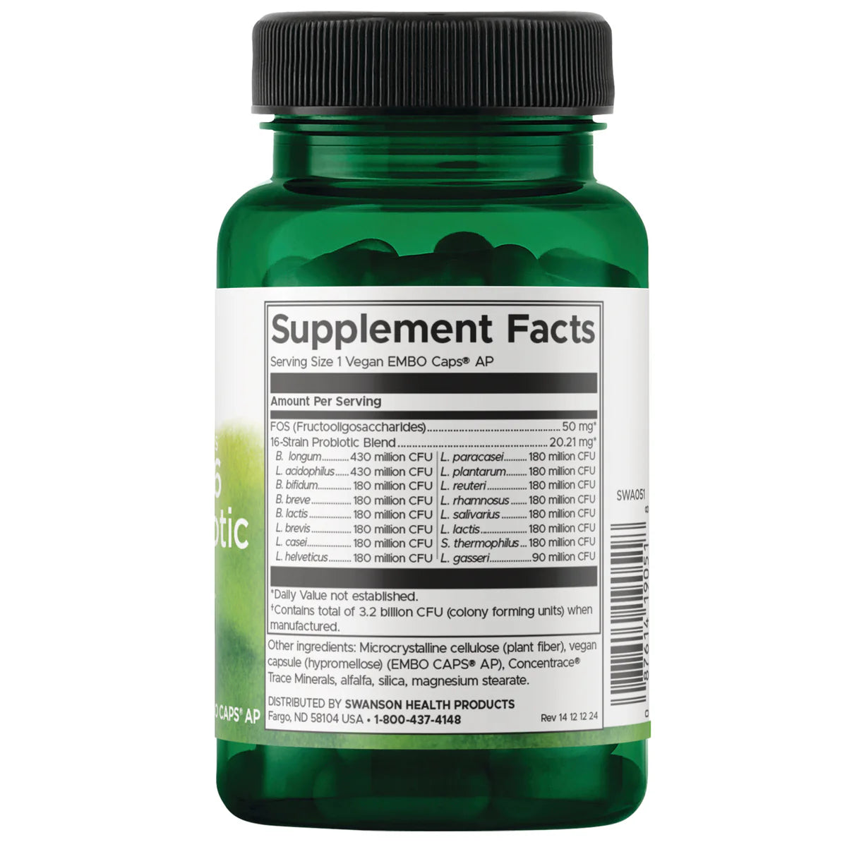 Dr. Stephen Langer's Ultimate 16 Strain Probiotic with FOS, 3.2 Billion CFU - 60 vcaps