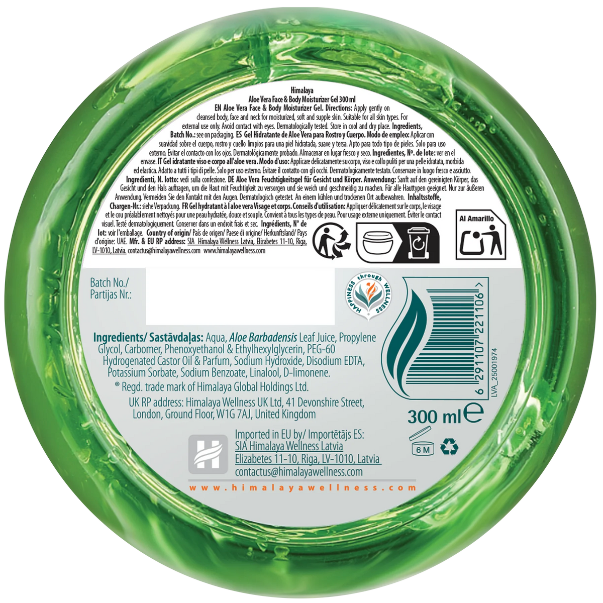 Gel hydratant visage et corps à l'Aloe Vera - 300 ml.