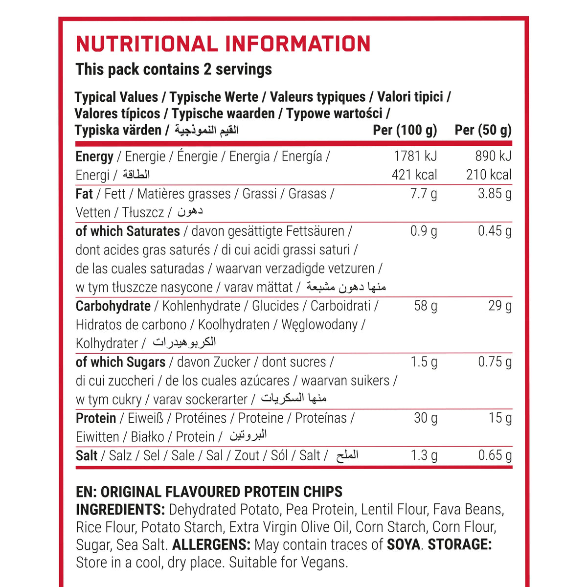 Protein Chips - 7 x 50g