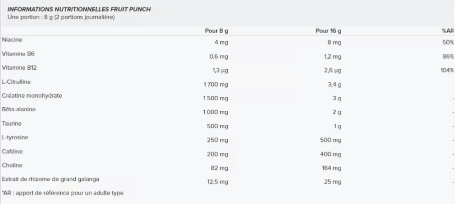 Vapor X5 Pre-Workout - 252g