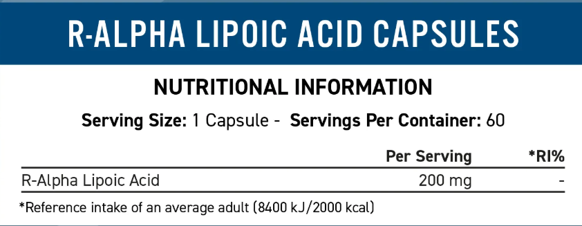R-Acide alpha-lipoïque - 60 gélules