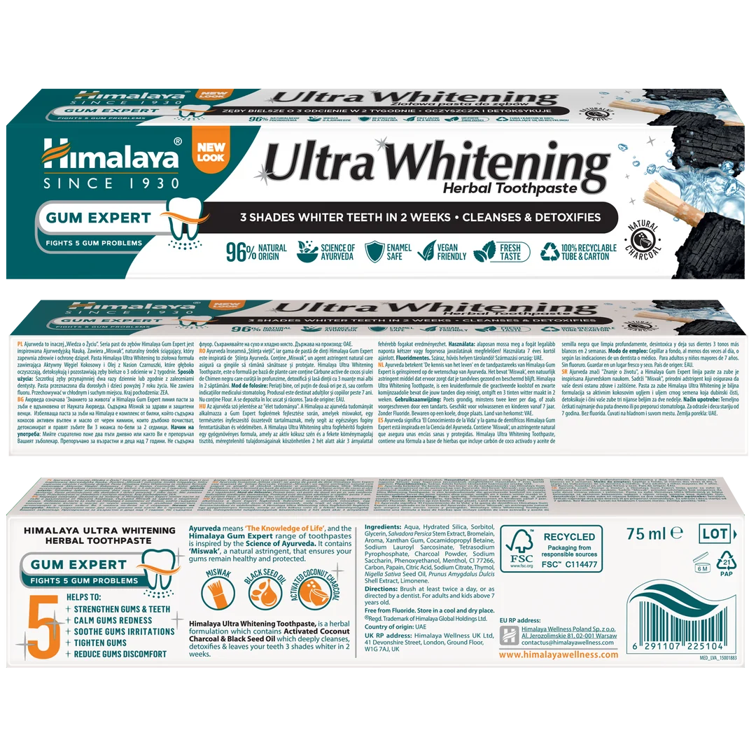 Ultra Whitening Herbal Toothpaste - 75 ml.
