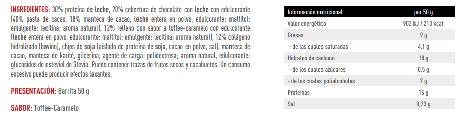 Joe's Crispy Protein Bar · Toffee Caramel — 12 × 50 g