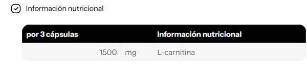 L-Carnitine Capsules — 100 cápsulas