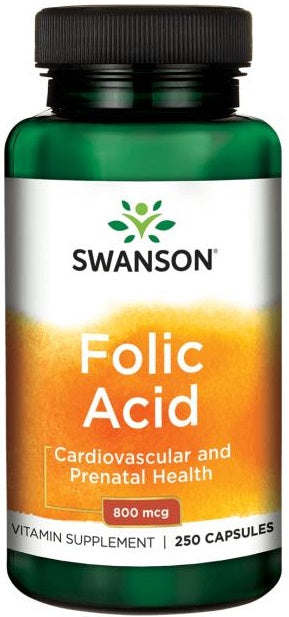Acide folique, 800 mcg - 250 gélules