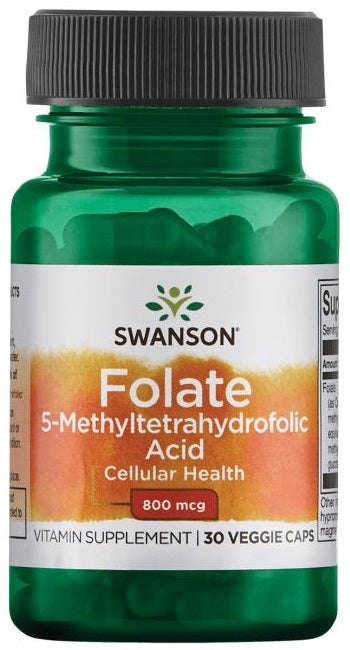 Folate (5-Methyltetrahydrofolic Acid), 800mcg - 30 vcaps