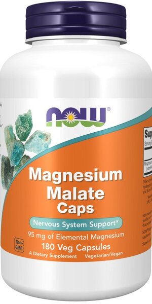 Magnesium Malate Caps — 180 cápsulas vegetales