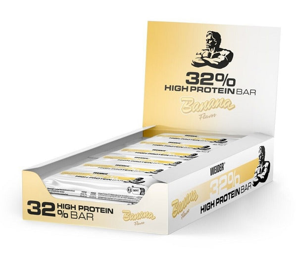 32% High Protein Bar — 12 × 60 g · Plátano · 12 × 60 g
