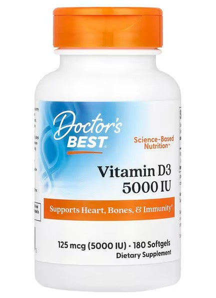 Vitamin D3, 5000 IU - 180 softgels
