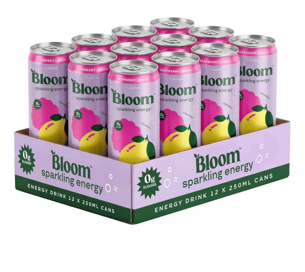 Sparkling Energy - 12 x 250ml. Bloom - Raspberry Lemon