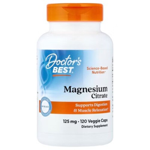 Magnesium Citrate, 125mg — 120 cápsulas vegetales