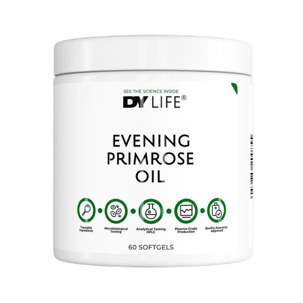 DY LIFE Evening Primrose Oil - 60 cápsulas blandas - Sin sabor
