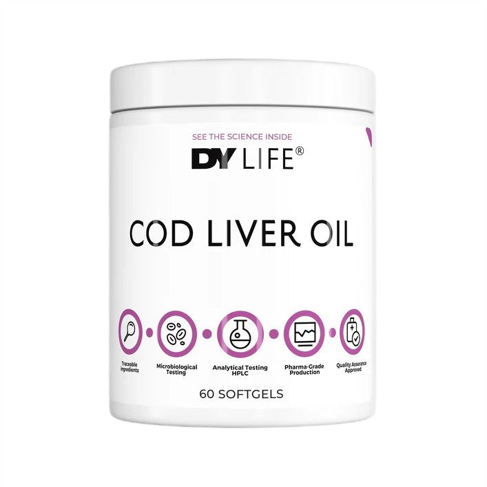 DY LIFE Cod Liver Oil - 60 cápsulas blandas - Sin sabor