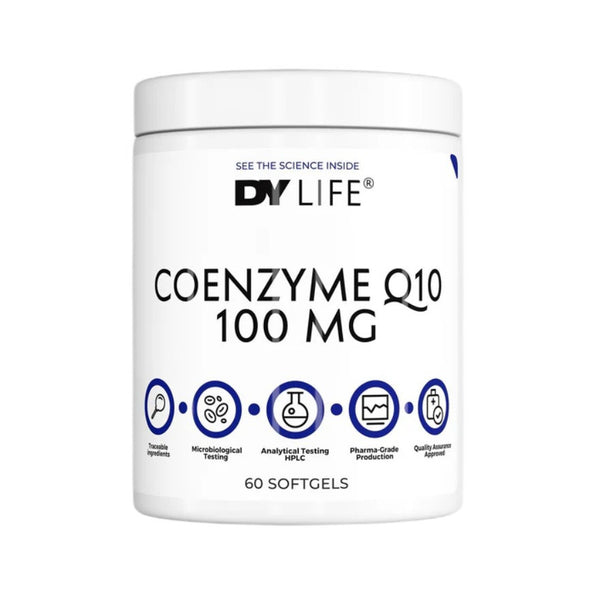 DY LIFE Coenzyme Q10, 100mg - 60 cápsulas blandas - Sin sabor