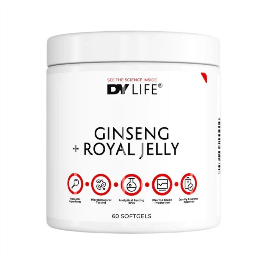 DY LIFE Ginseng + Royal Jelly - 60 cápsulas blandas - Sin sabor