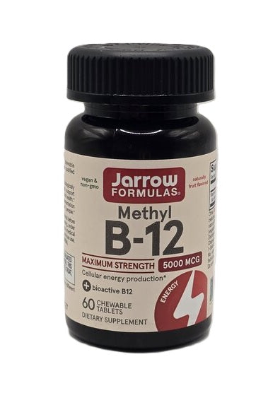 Methyl B-12, 5000mcg (Cherry) - 60 vegan chewable tabs