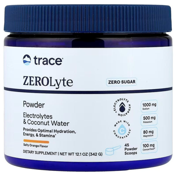 ZEROLyte Powder - 342g Trace Minerals - Salty Orange