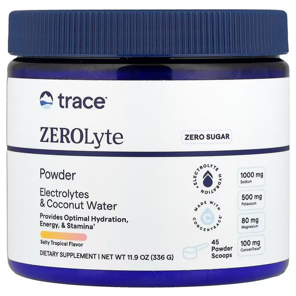 ZEROLyte Powder - 336g Trace Minerals - Salty Tropical