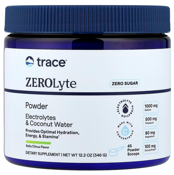 ZEROLyte Powder - 346g Trace Minerals - Salty Citrus