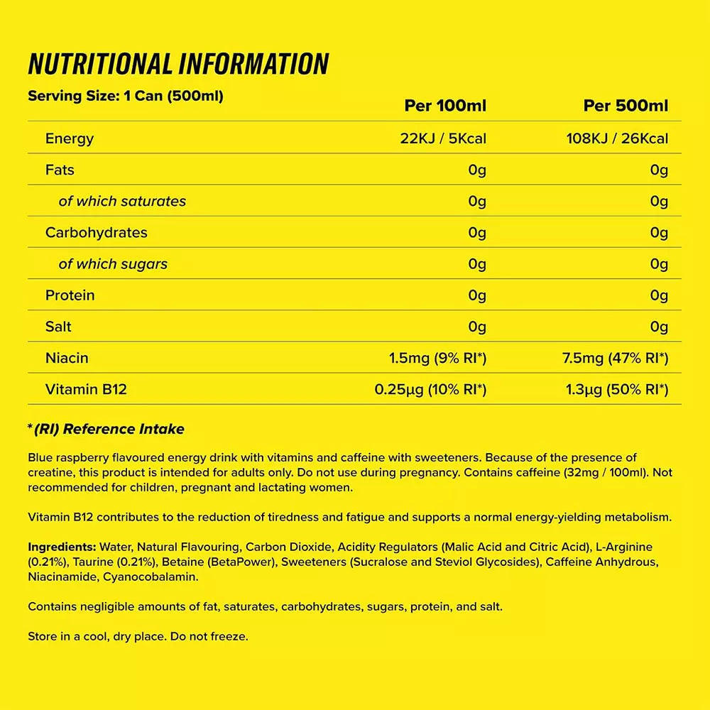 C4 Explosive Energy Drink - 12 x 500 ml.
