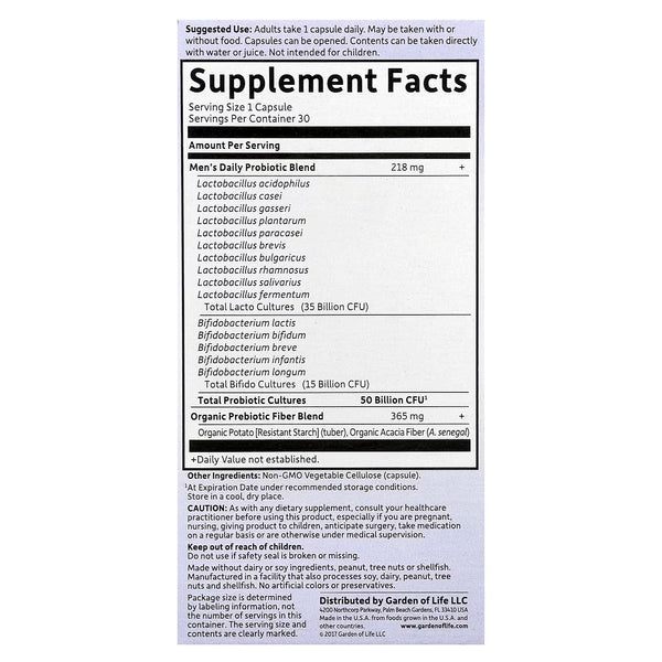 Dr. Formulated Probiotics Once Daily Men's - 30 vcaps