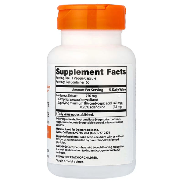 Ultra Cordyceps, 750mg - 60 vcaps