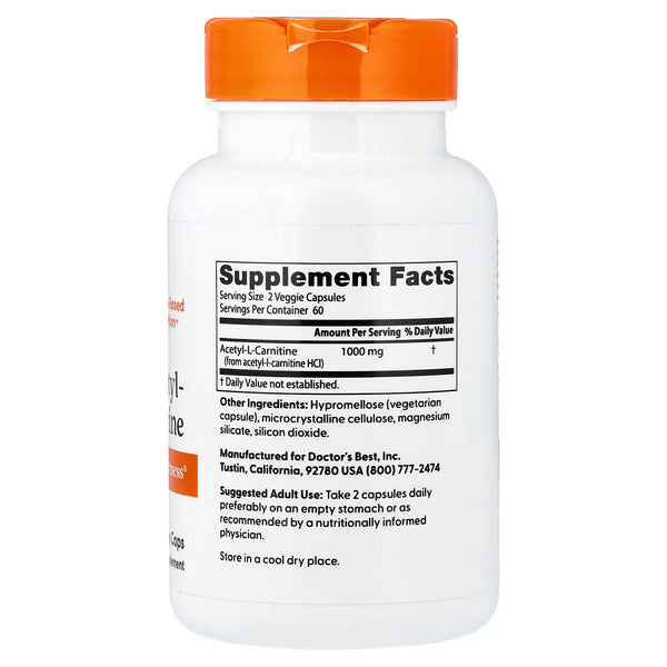 Acetyl L-Carnitine, 500mg - 120 vcaps
