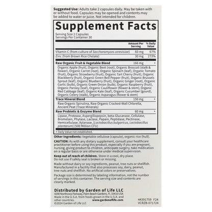 Vitamin Code Raw Zinc - 60 vegan caps