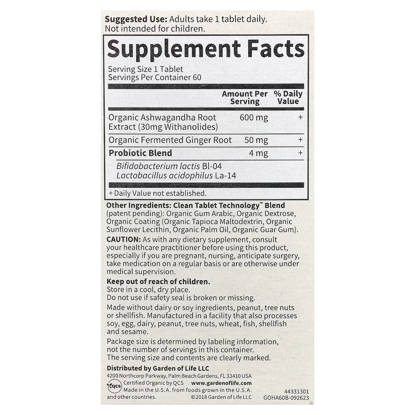 Mykind Ashwagandha - 60 vegan tablets