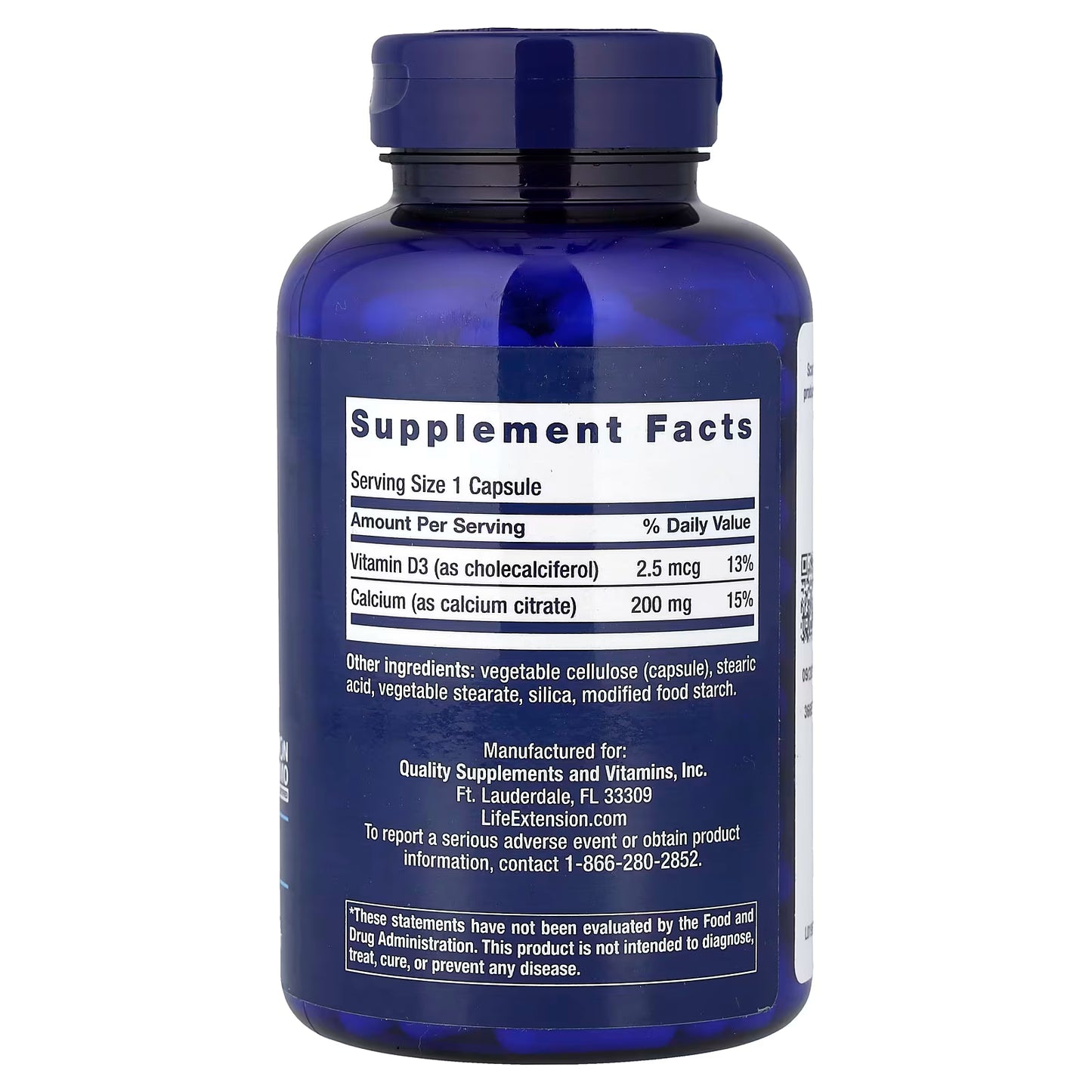 Calcium Citrate with Vitamin D - 200 vcaps