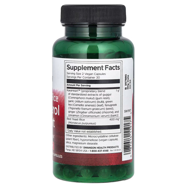 Red Yeast Rice Cholesterol Support - 60 vcaps