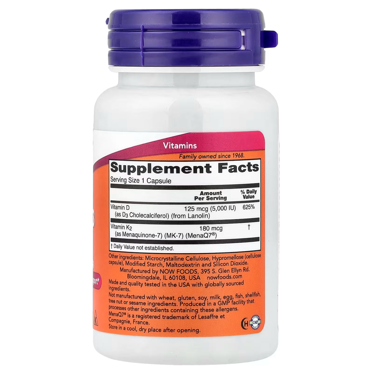 Mega D-3 & MK-7 - 60 gélules végétales